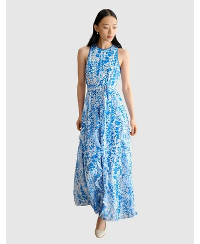 Hobbs London Women's Taryn Floral Ruffle Maxi Dress