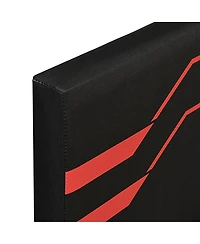 Streamdale Queen Size Hydraulic Storage Gaming Bed Frame, Cyberpunk Design, Black+Red