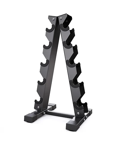 Fed Fitness Dumbbell Rack Stand Only, Weight Rack for Dumbbells Compact A-Frame Home Gym Space Saver, 480 Lbs Weight Capacity