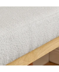 flynama Beige Wooden Shoe Changing Bench