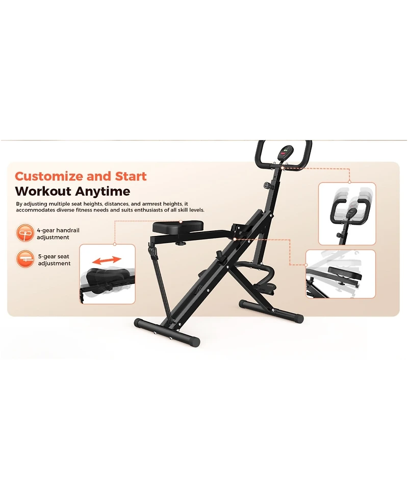 Fed Fitness Squat Assist Trainer, 330lbs Foldable with Adjustable 4 Resistance Bands