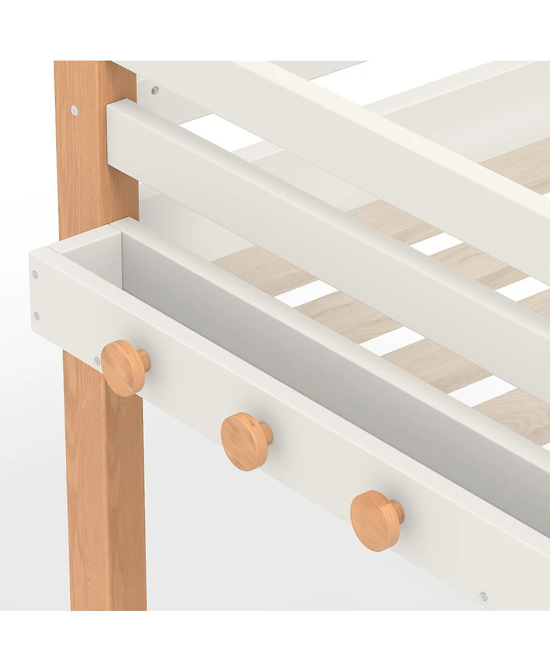 Streamdale Furniture Streamdale Twin Loft Bed with Storage Shelves and Clothes Hook