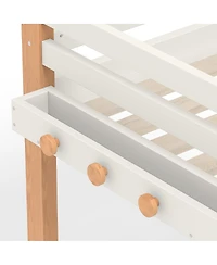 Streamdale Furniture Streamdale Twin Loft Bed with Storage Shelves and Clothes Hook