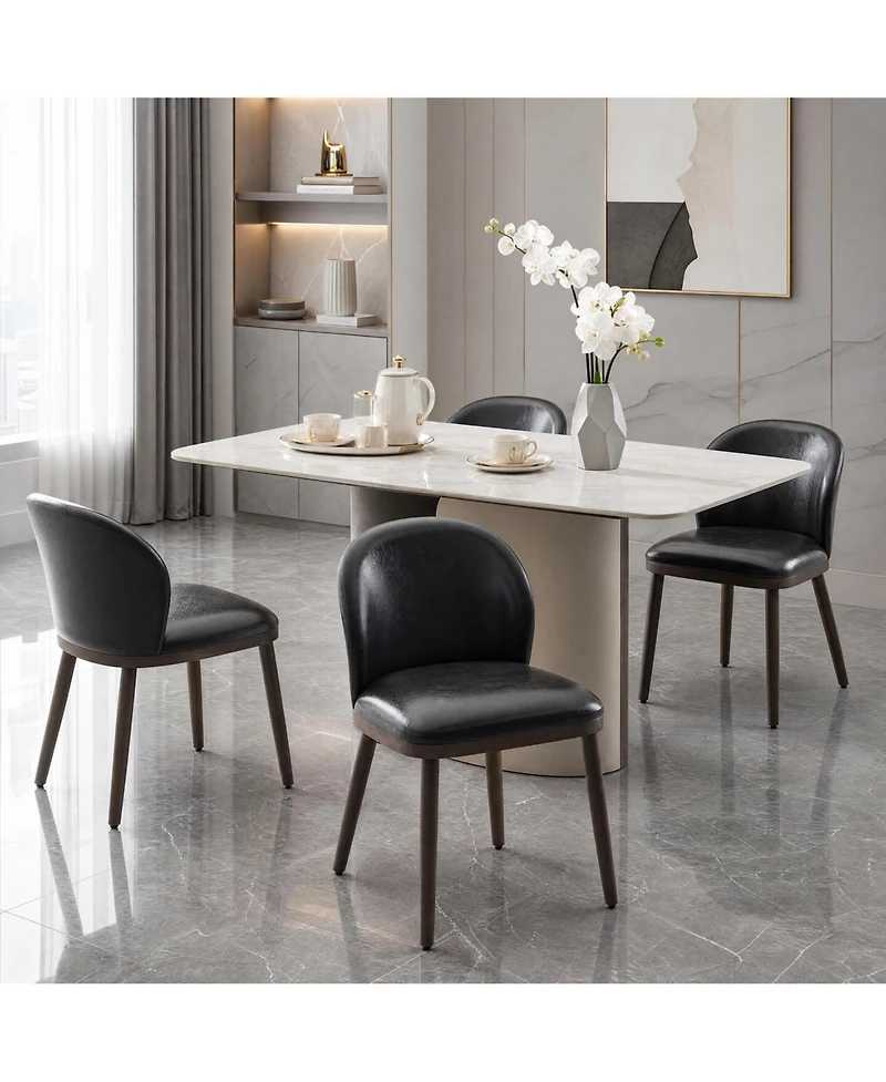 homfan Modern Upholstered Dining Chairs Set of 4