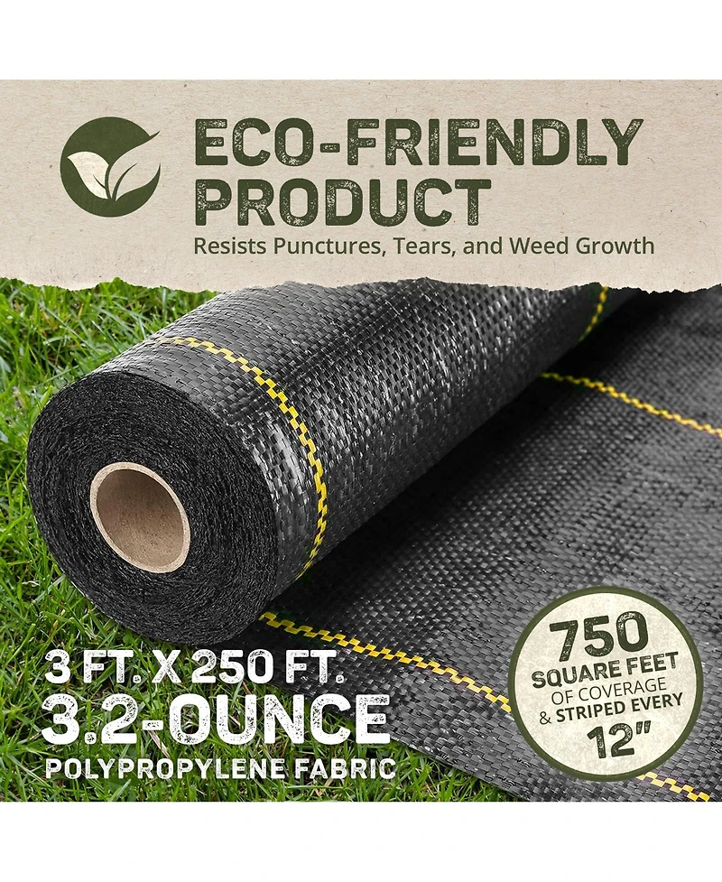DeWitt P3 Pro 5 5oz 3' x 250' Commercial Landscape Weed Barrier Ground Fabric
