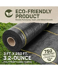 DeWitt P3 Pro 5 5oz 3' x 250' Commercial Landscape Weed Barrier Ground Fabric