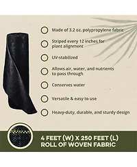 DeWitt P4 Pro 5 5oz 4' x 250' Commercial Landscape Weed Barrier Ground Fabric