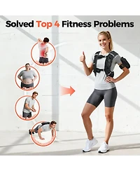 Fed Fitness 2026 WV1 3-in-1 Weighted Vest with Phone and Water Bottle Pocket, 12LBS for Running Workout Training