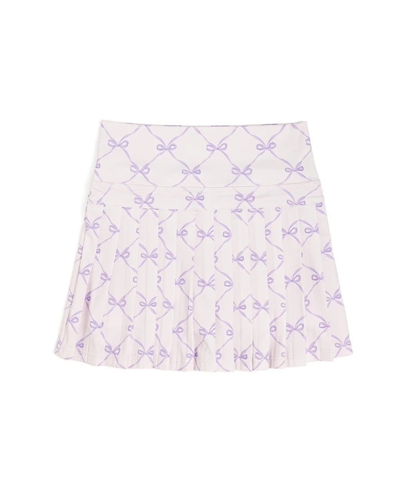 Sweet Wink Big Girls Lavender Bow Trellis Athletic Skort