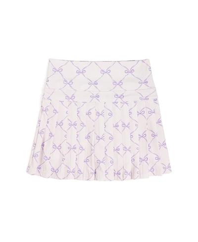 Sweet Wink Big Girls Lavender Bow Trellis Athletic Skort