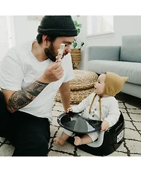 Bumbo Toddler Multi Seat 3-in-1 Booster High Chair and Tray, Black/Cool Grey