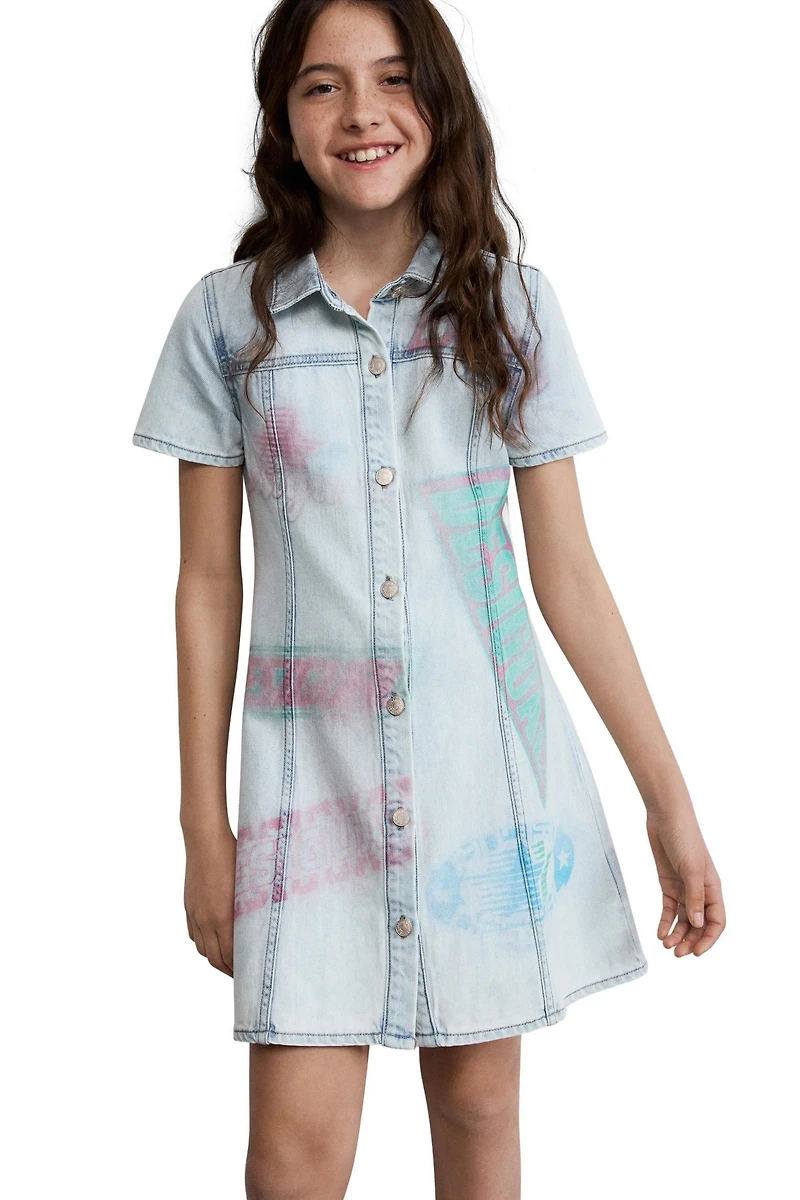 Desigual Girls's Printed denim dress