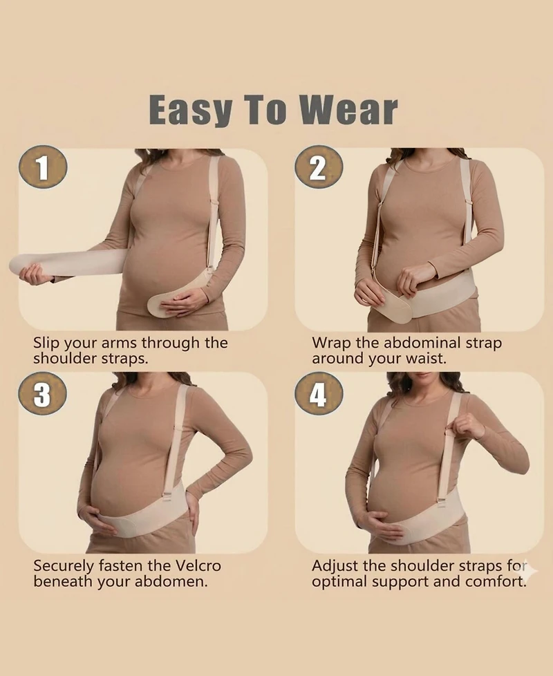 Sunveno Seamless Maternity Support Belt with Back Stay