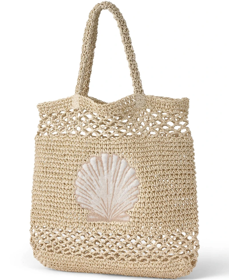 Lands' End Novelty Openweave Straw Bag