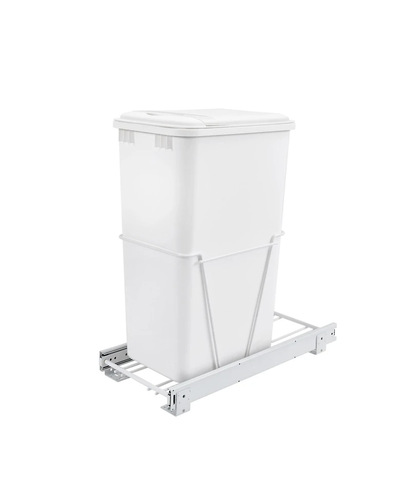 Rev-a-Shelf Pullout 50 qt. Sliding Trash Can for Kitchen, White, Rv-12PB-50 S