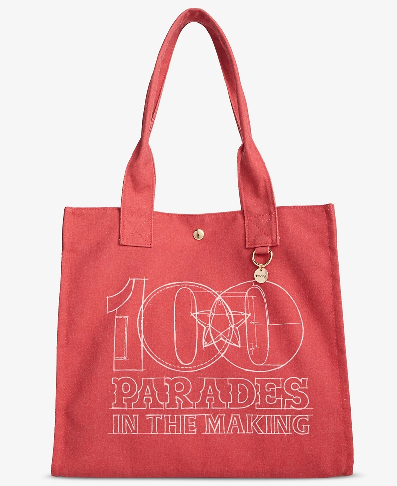 Macy's 100th Thanksgiving Day Parade Blueprint Canvas Tote Bag, Macy's Exclusive