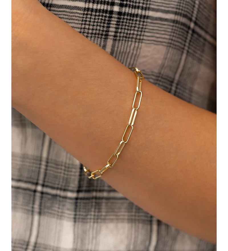 Mint & Lily Open Link Paperclip Chain Bracelet