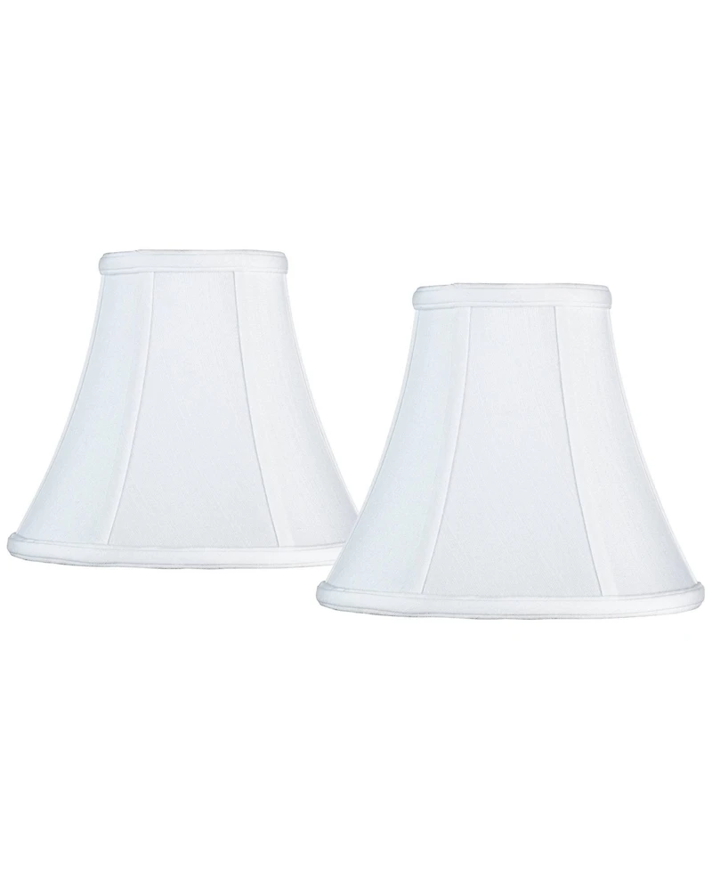 Springcrest Imperial Shade Set of 2 Round Bell Lamp Shades High Spider with Replacement Harp and Finial Fitting