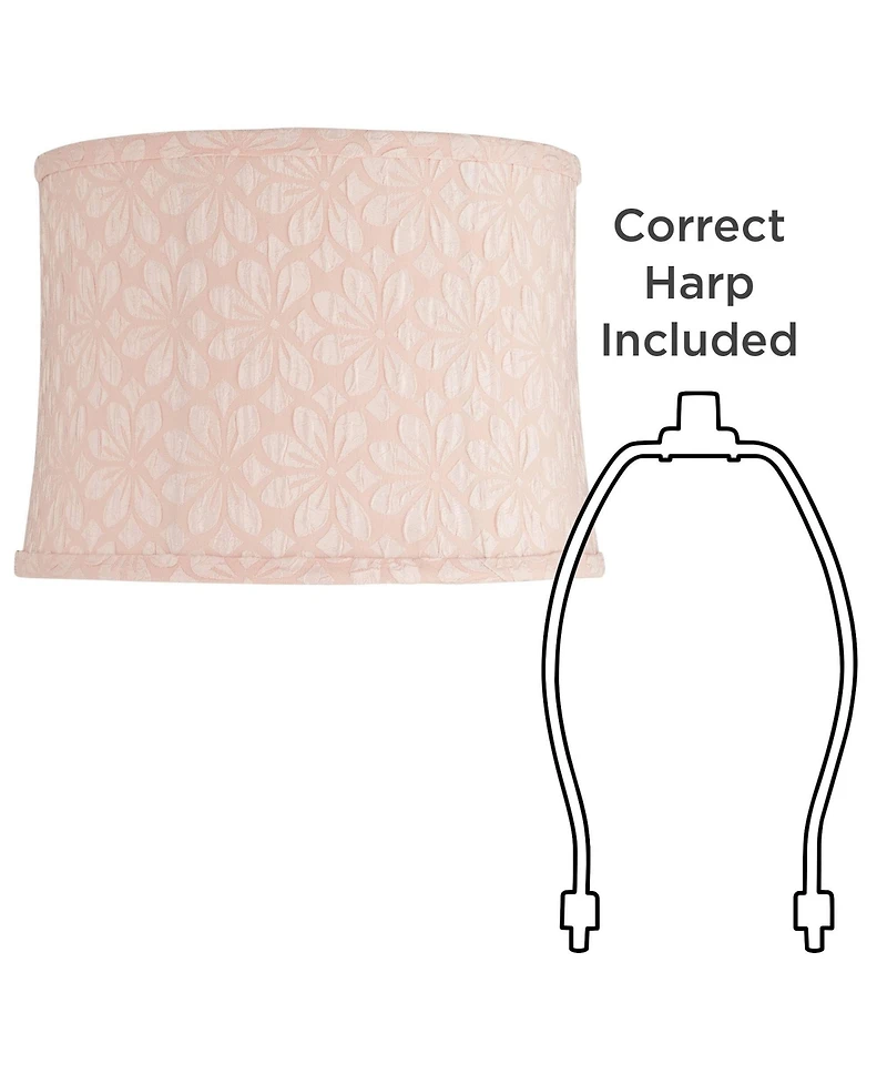 Springcrest Slant Print Lamp Shade Replacement Seno Drum Softback Washer Harp Finial