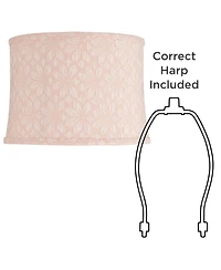 Springcrest Slant Print Lamp Shade Replacement Seno Drum Softback Washer Harp Finial