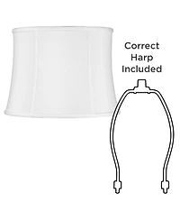 Springcrest Imperial Shade Set of 2 Drum Lamp Shades Medium 14" Top x 16" Bottom x 12" High Spider Replacement Harp and Finial Fitting
