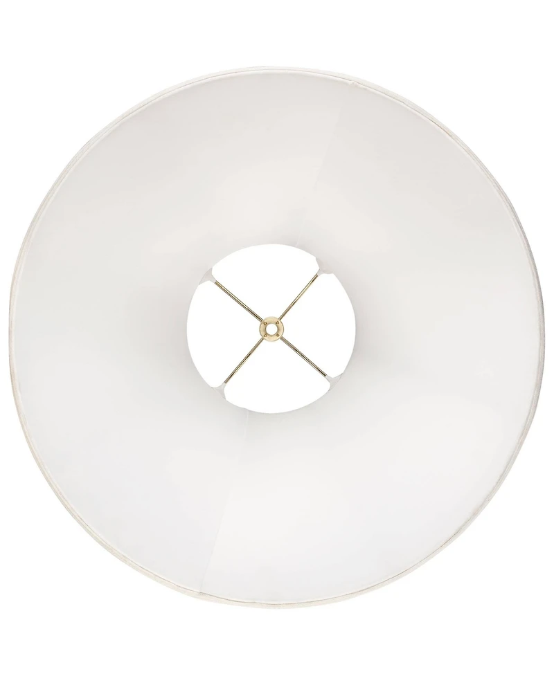 Springcrest Set of 2 Bell Lamp Shades Large 7" Top x 18" Bottom x 10.5" High Spider Replacement Harp and Finial Fitting