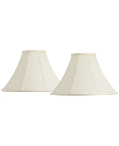 Springcrest Imperial Shade Set of 2 Bell Lamp Shades High Spider Replacement Harp and Finial Fitting