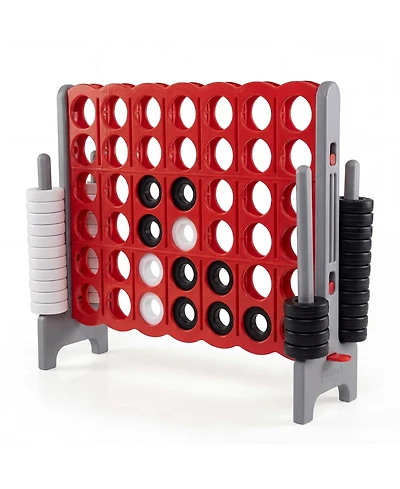 Costway Jumbo 4-to-Score 4 in A Row Board Game Set Outdoor Indoor Kids Adults Family Fun