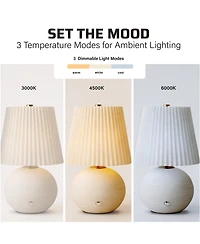 Bell + Howell BetterBeam Collection Cordless Rechargeable Touch 3 Mode Dimmable Led Usb-c Bedside Table Lamp
