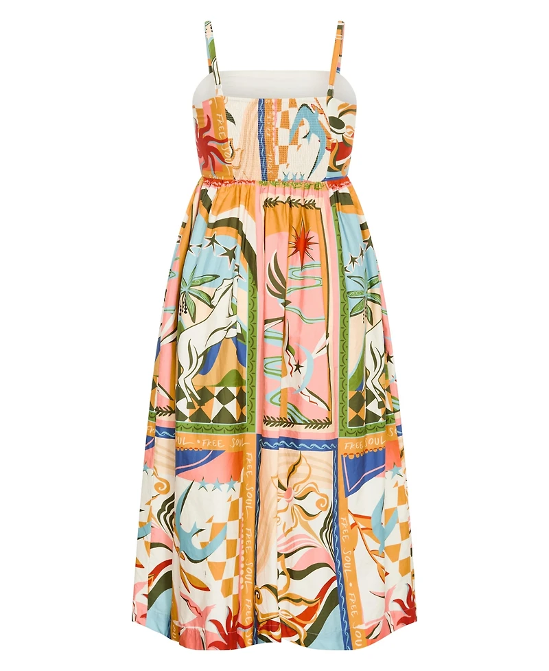 City Chic Women's Wild Soul Print Maxi Dress