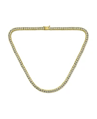 Bling Jewelry Cocktail Cubic Zirconia Princess Cut Channel Set Statement Tennis Necklace