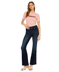 KanCan Women's Vida High Rise Flare Jeans