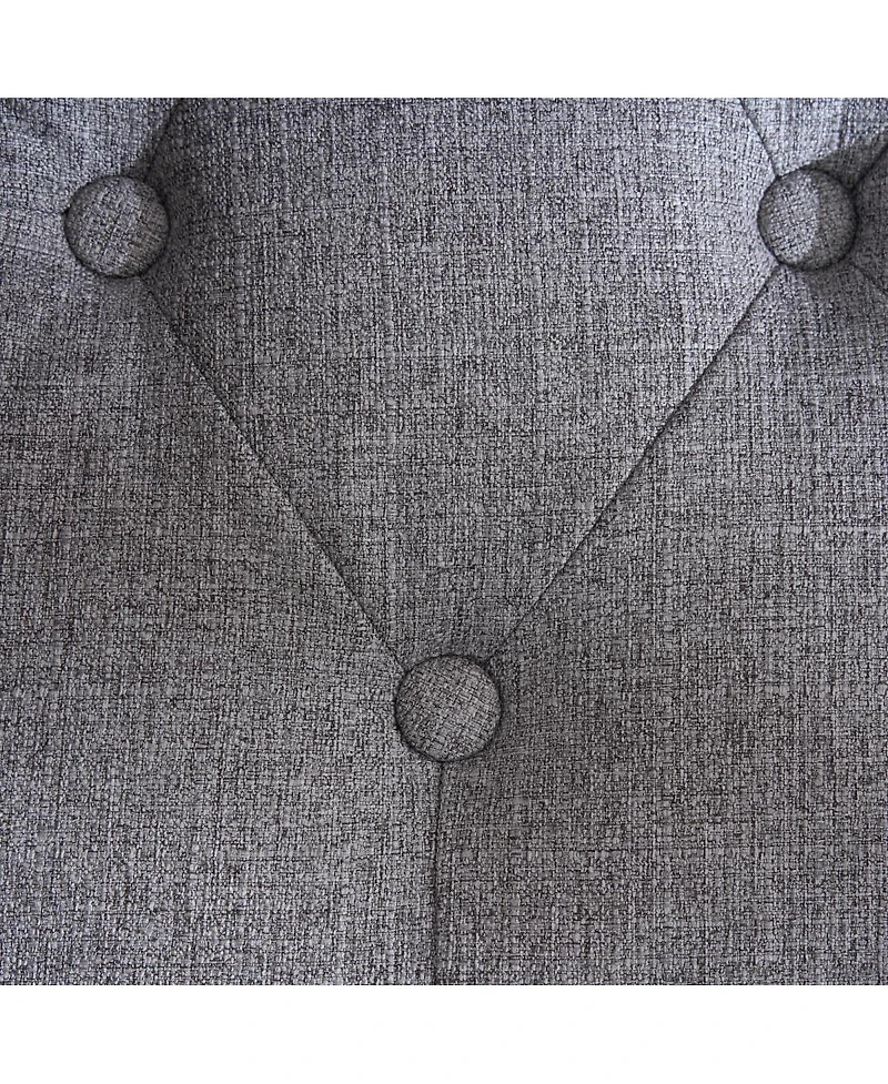 Streamdale Furniture Tufted Linen Fabric Club Accent Chair with Pillow