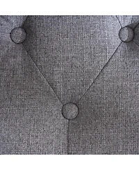 Streamdale Furniture Tufted Linen Fabric Club Accent Chair with Pillow