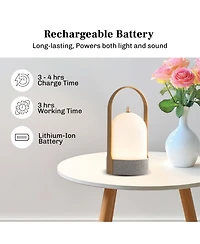 Bell + Howell Echo Dome Rechargeable Bluetooth Led Portable Lantern Speaker Touch Control Table Lamp