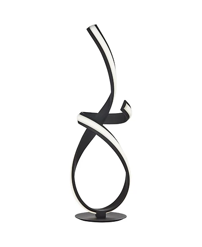 Possini Euro Design 23 1/2" High Small Modern Accent Table Lamp Led Metal Single Shade Living Room Bedroom