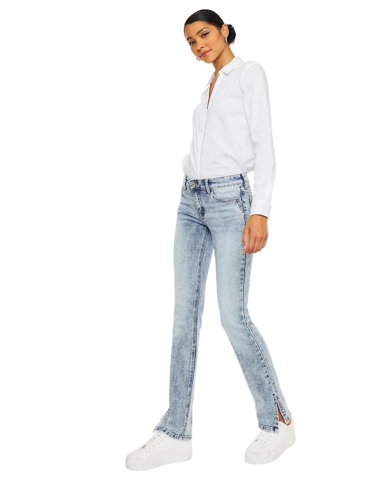 KanCan Women's Nadia Mid-Rise Y2K Bootcut Jeans