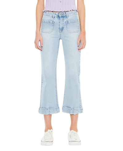 KanCan Women's Angelina High Rise Crop Flare Jeans