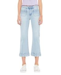 KanCan Women's Angelina High Rise Crop Flare Jeans