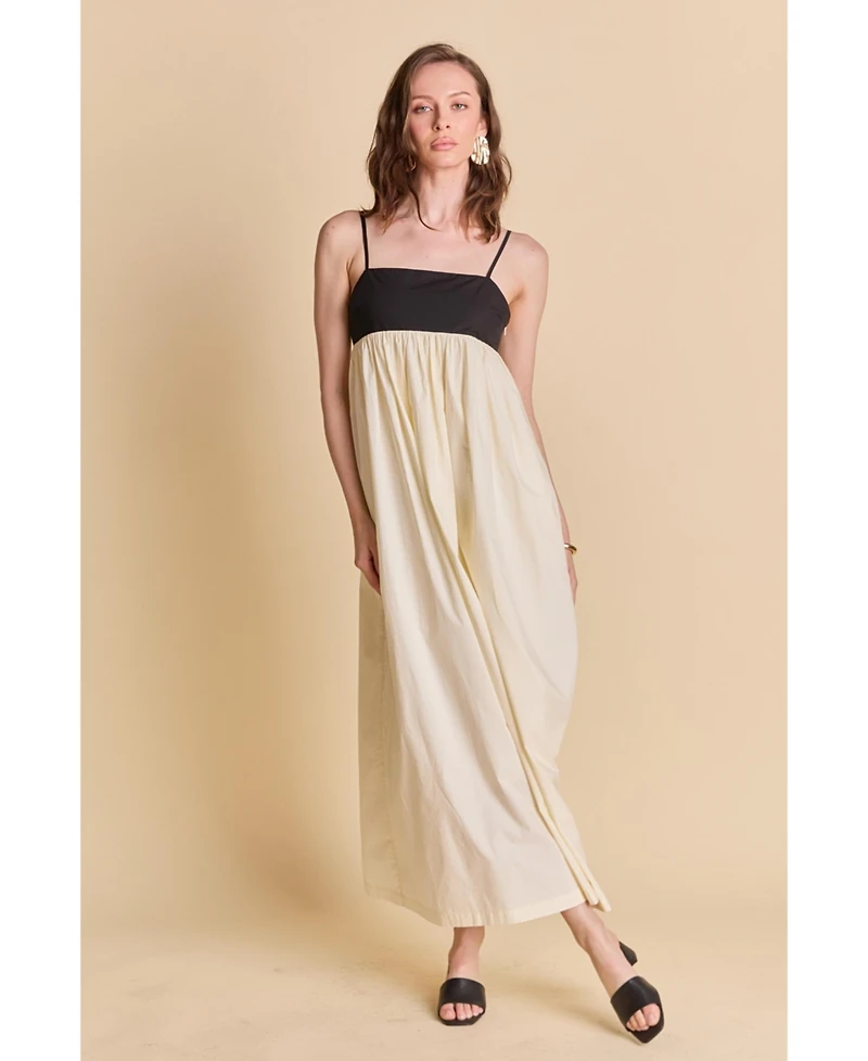 La'Ven Women's Colorblock Sleeveless Maxi Dress