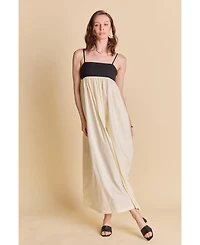 La'Ven Women's Colorblock Sleeveless Maxi Dress