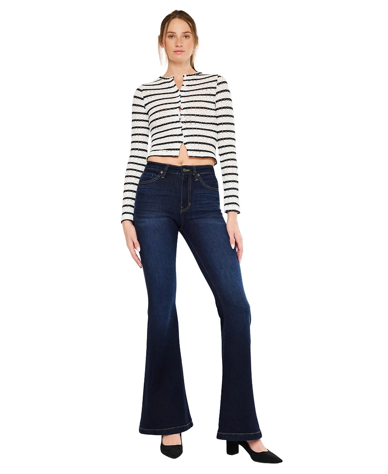 KanCan Women's Roel High Rise Super Flare Jeans