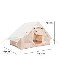 Streamdale Furniture Inflatable 4-Season Waterproof Camping Tent with Hand Pump