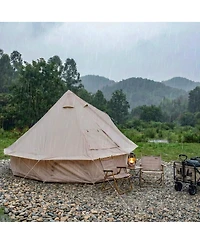 Streamdale Furniture 4-Season 9.8feet Waterproof Bell Tent with Stove Jack for Camping