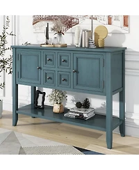 Streamdale Furniture Cambridge Series Vintage Console Table with 4 Drawers and Shelf