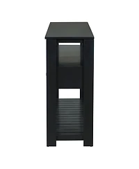 Streamdale Furniture 61.5'' Large 4-Drawer Console Table with 3-Tier Open Shelves
