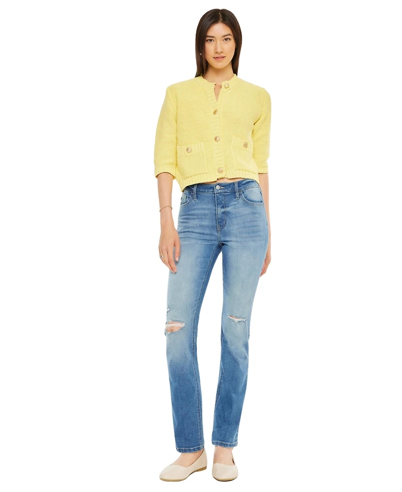 KanCan Women's Diana High Rise Slim Straight Jeans