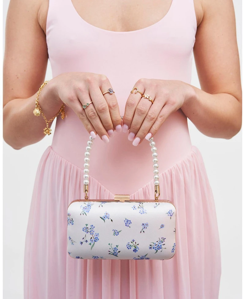 Fable England Women's Forget-Me-Not Pearl Handle Clutch