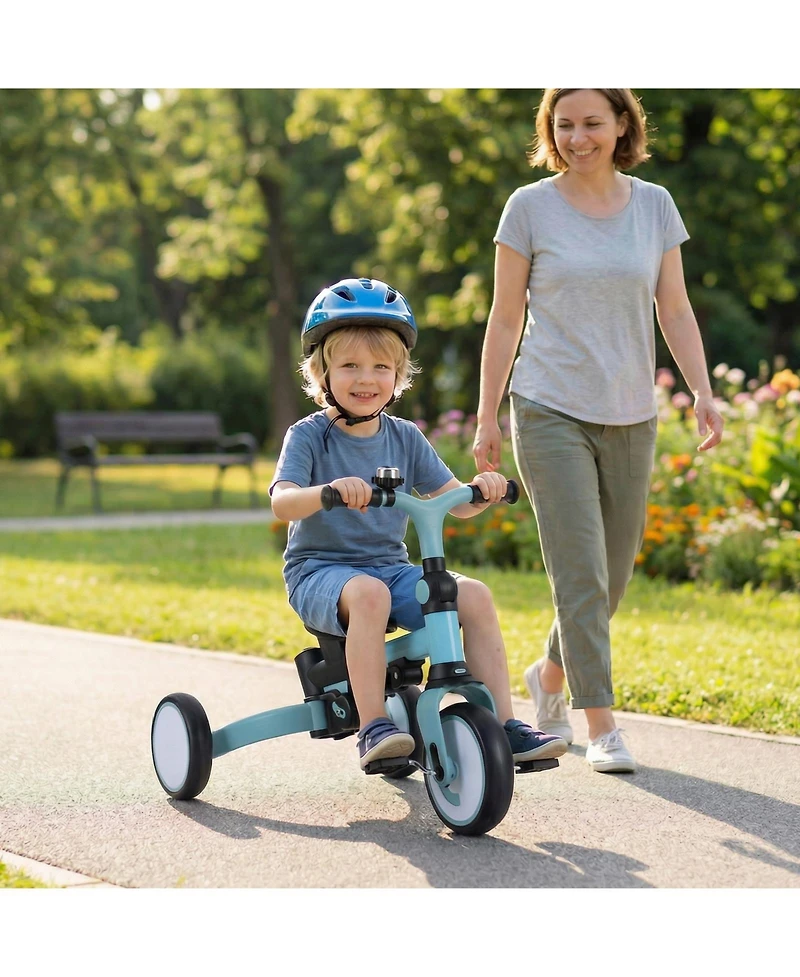 Slickblue Toddler Tricycle 8-in-1 with Push Handle and Canopy