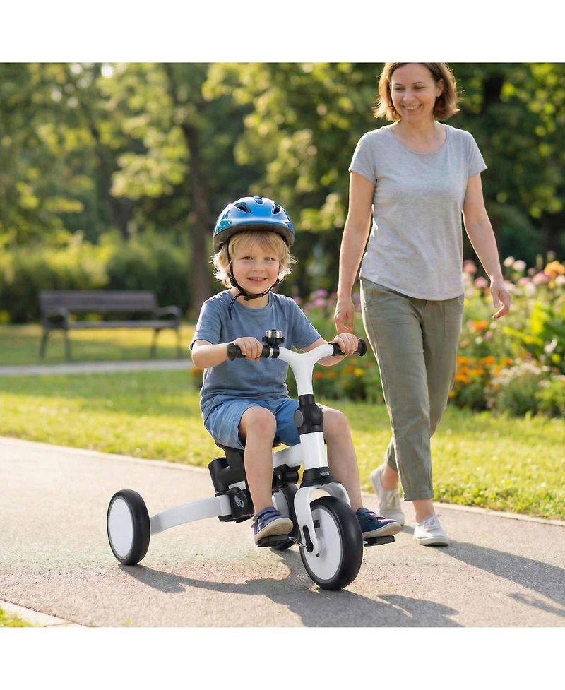 Slickblue Toddler Tricycle 8-in-1 with Push Handle and Canopy